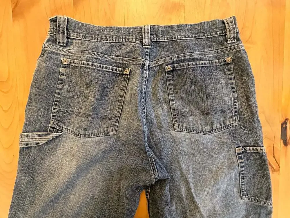 Urban Pipeline Men's Carpenter Denim Jeans Med Wash Baggy Fit 36x30
